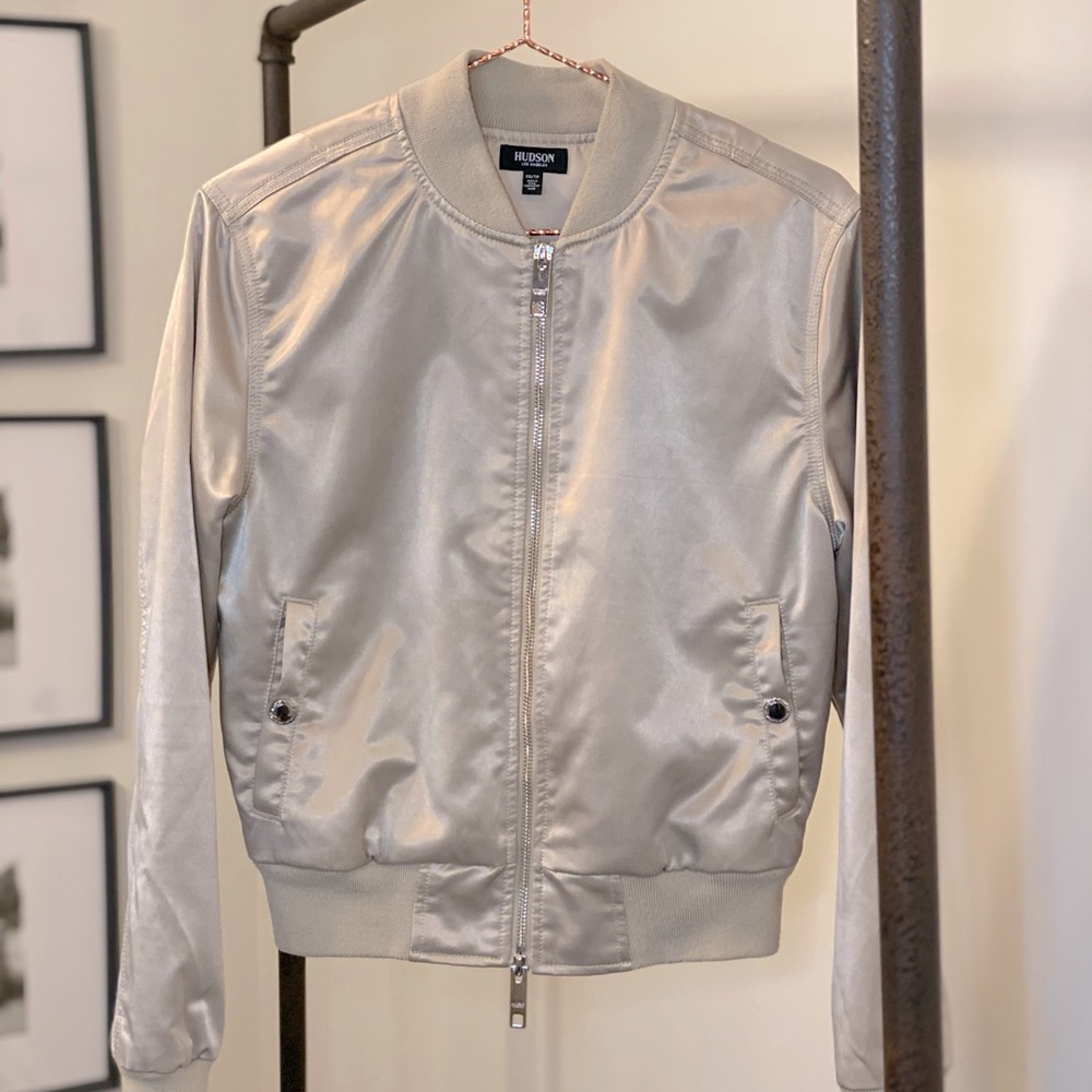 Hudson... Neutral ‘Members only’ style Zip Jacket